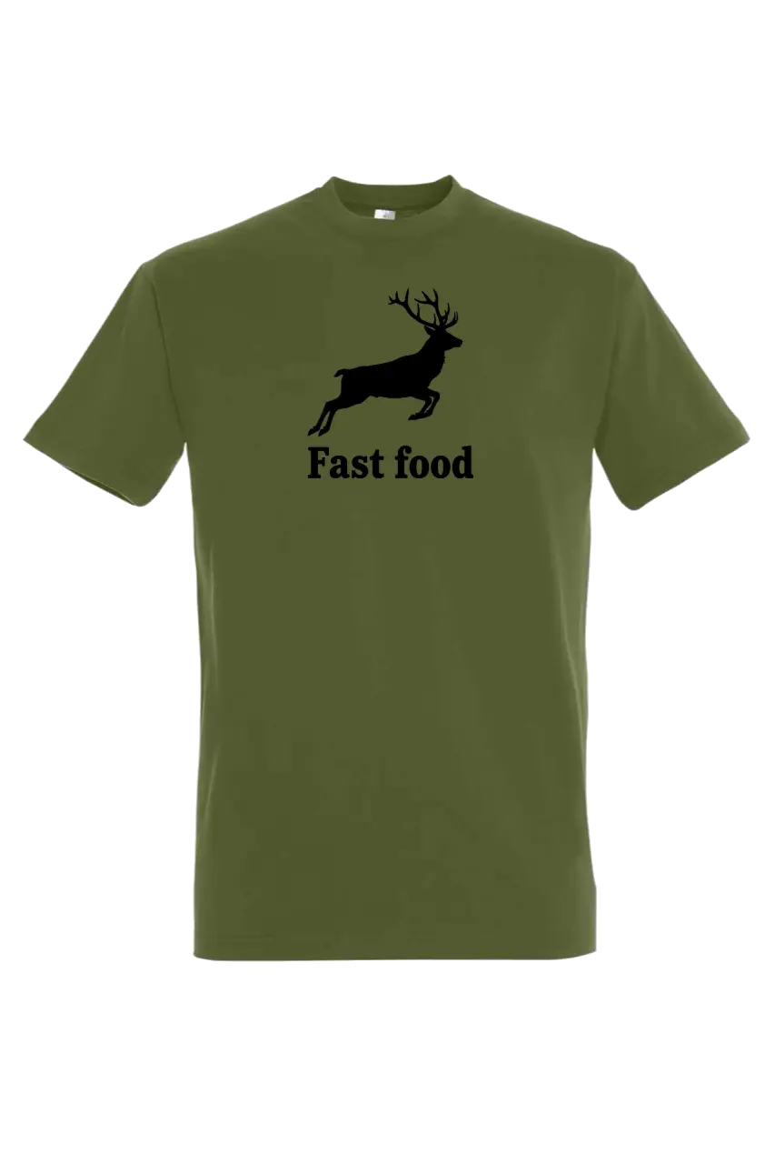 Tričko Fast food - čierna potlač