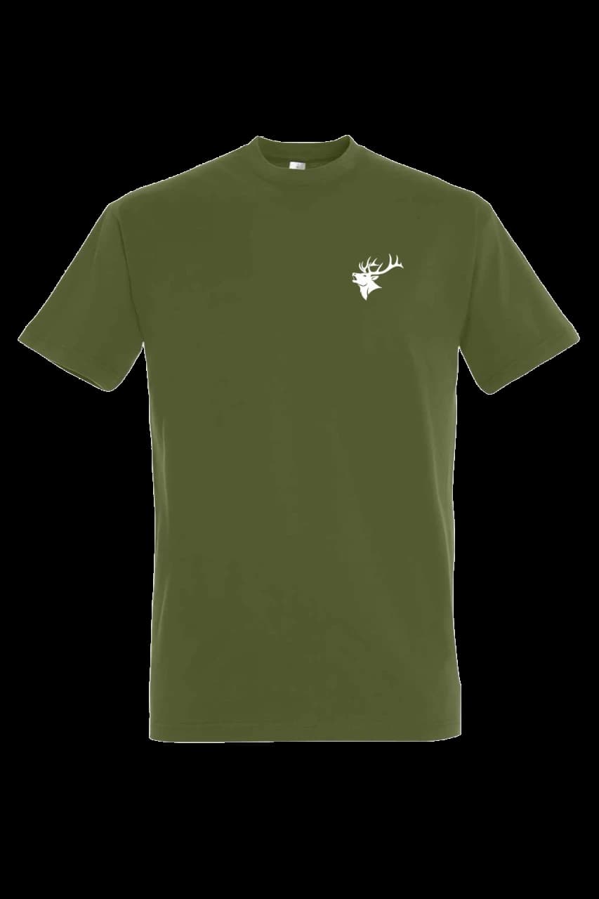 T-shirt Jeleň - revúci | minimalistický, Man, Dark Khaki