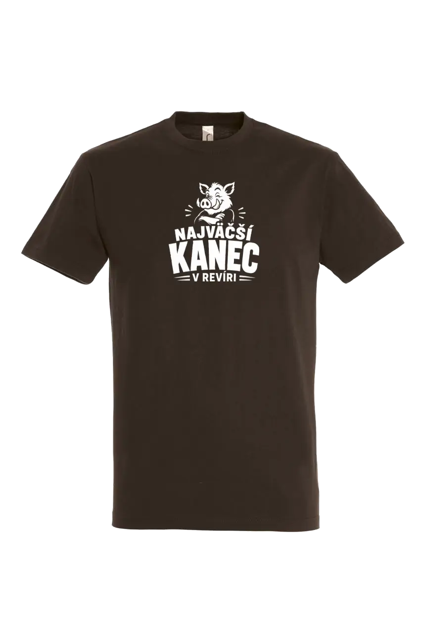 Tričko najväčší kanec v revíri - biela potlač