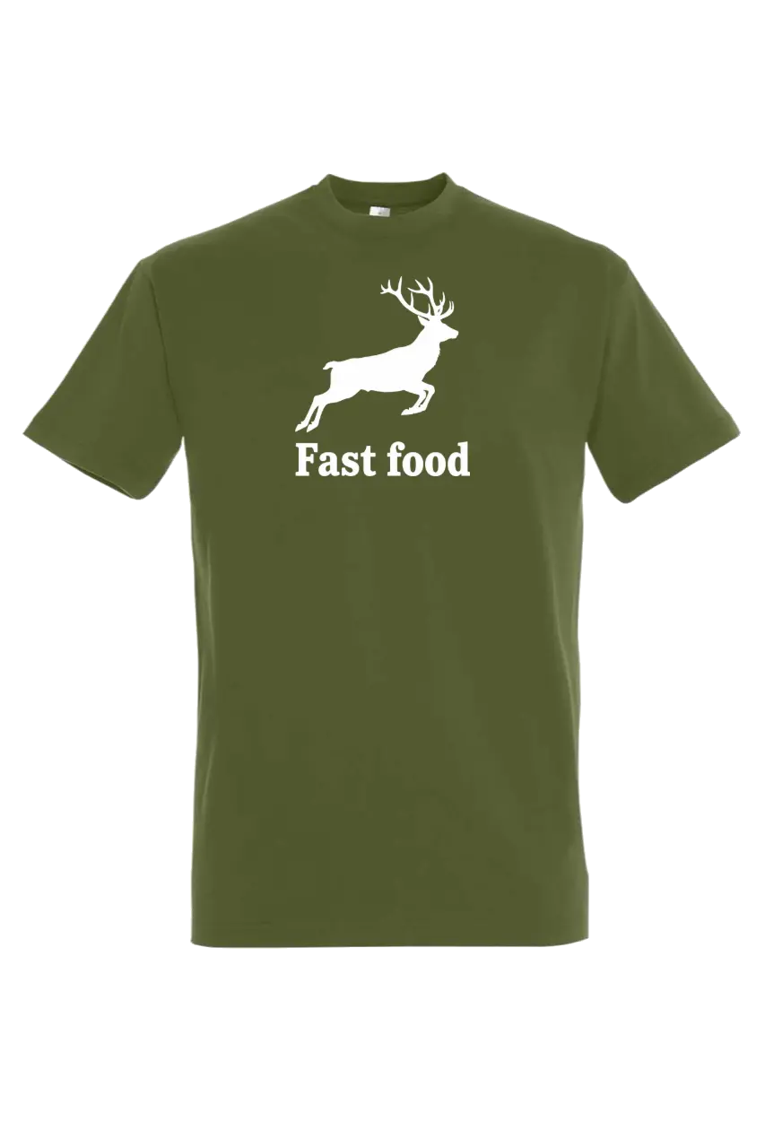 Tričko Fast food - biela potlač